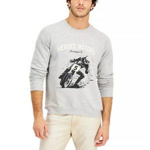 Heroes Motors Men's Grey Racer Five Cotton Blend Pullover Sweatshirt Size XL $79